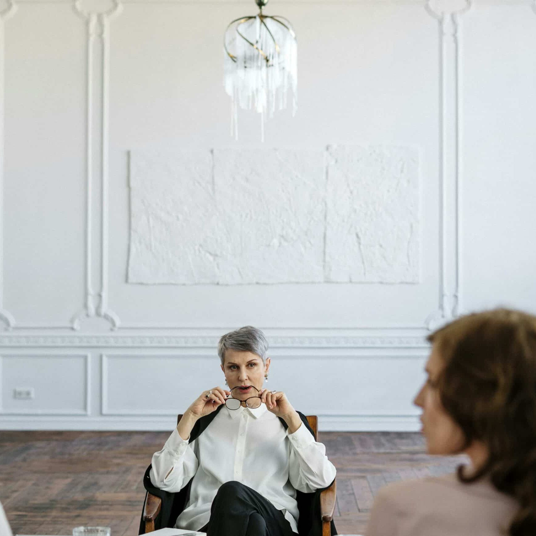 Couple visiting a sex therapist or couples therapist