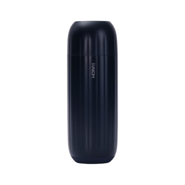 Dark blue Svakom Sam Neo 2 Pro adult pleasure device shown with sleek design and compact form for personal use.