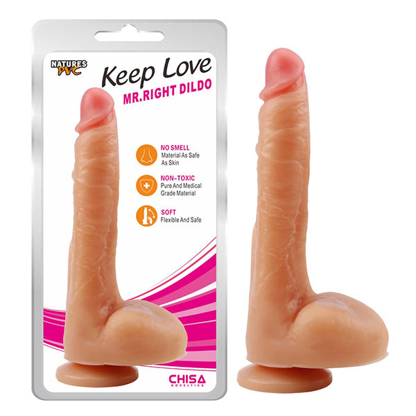 Chisa Keep Love Mr Right dildo in realistic design, featuring smooth texture and ergonomic shape for pleasurable use.