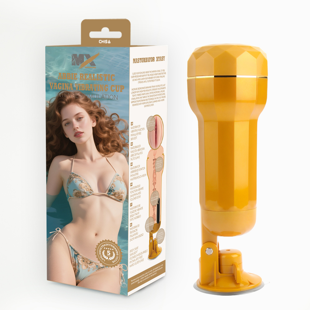 Chisa Mx Signature Abbie realistic vagina cup with rechargeable feature, detailed interior, and lifelike design.