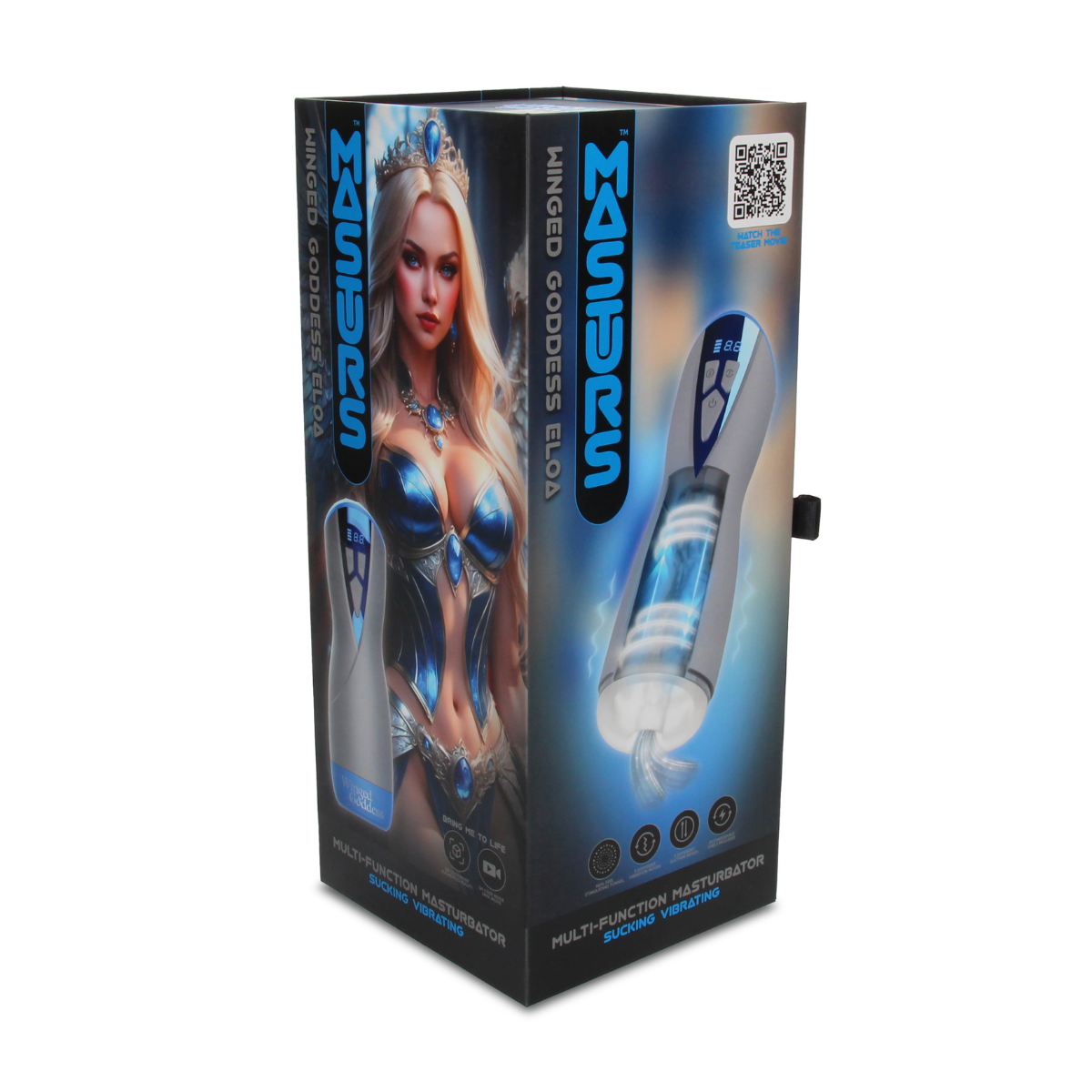 Shots Masturs Eloa Winged Goddess Rechargeable vibrator with winged design and smooth surface, ideal for intimate pleasure.