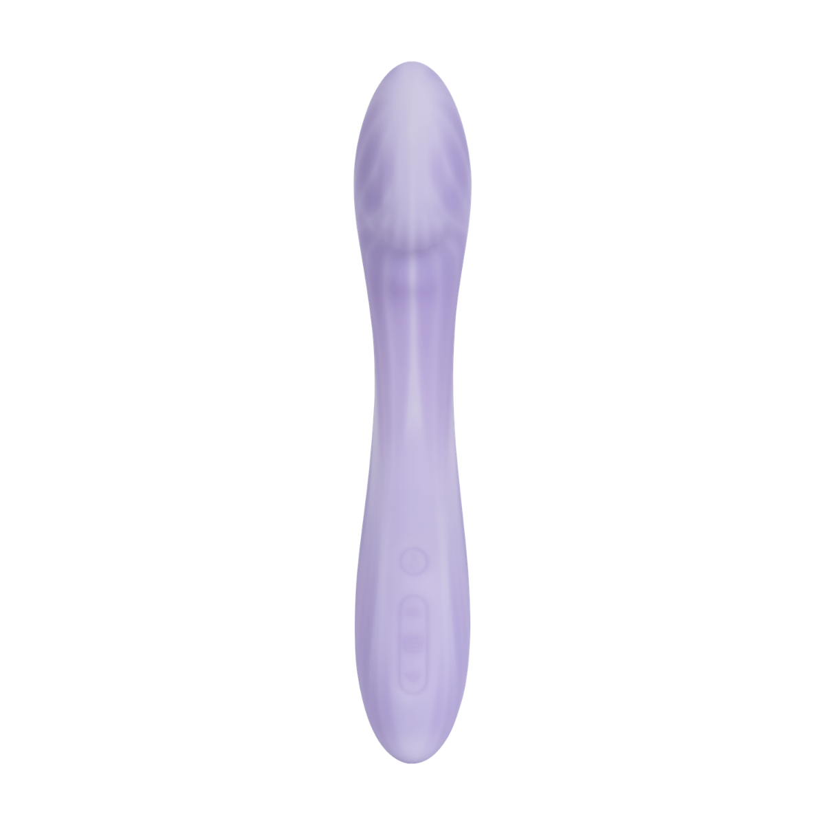 Svakom Margot Lilac Swirl vibrator with curved design and textured surface, suitable for targeted massage and pleasure.