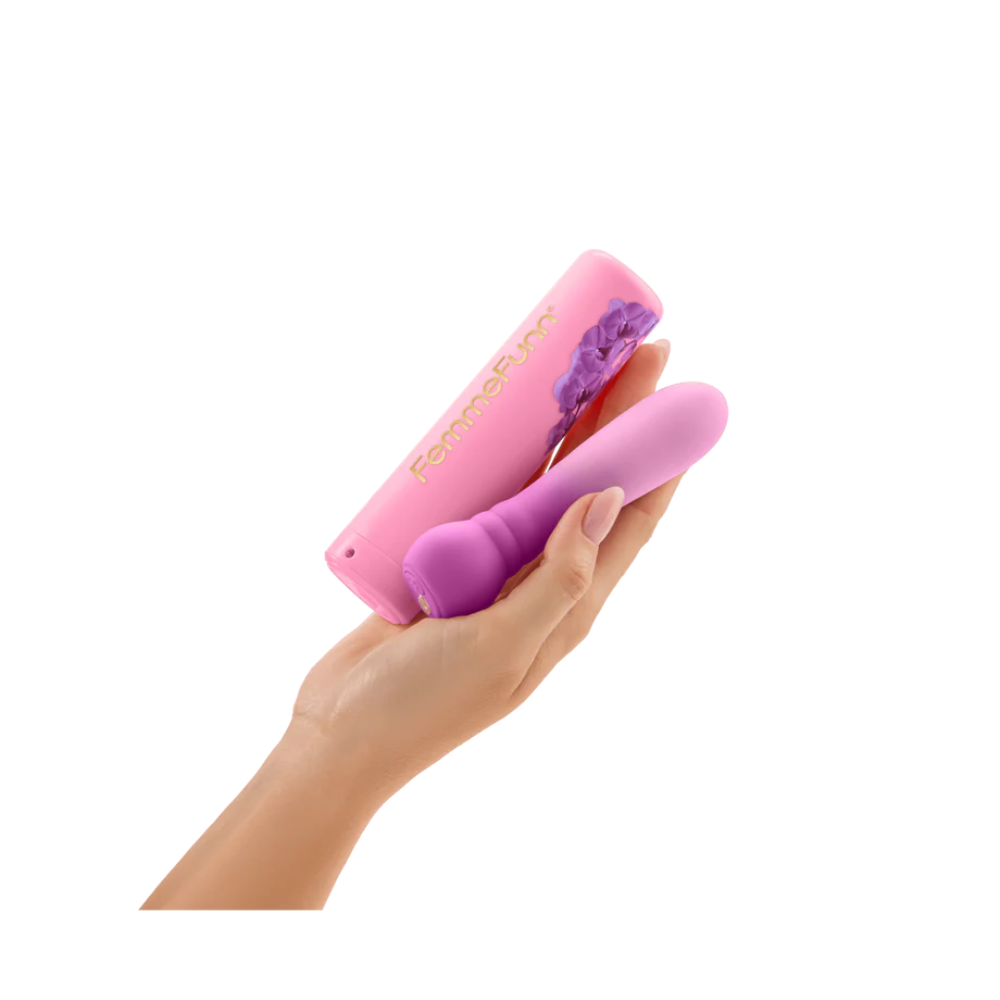 Femme Funn Anniversary Ultra Bullet Orchid sex toy with sleek purple design and compact shape for discreet pleasure use.
