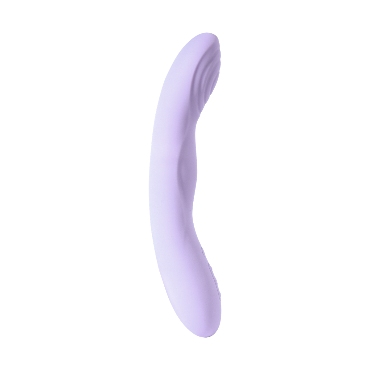Svakom Selena in pastel lilac color, showing a sleek, modern personal massager with smooth curves and a textured grip.
