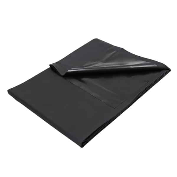 Black bed sling from Ideal Leather featuring sturdy straps and adjustable support, designed for comfortable bed attachment.
