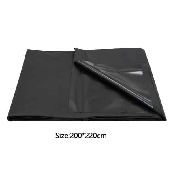 Black bed sling by Ideal Leather, showing sturdy leather construction and adjustable straps for secure support.