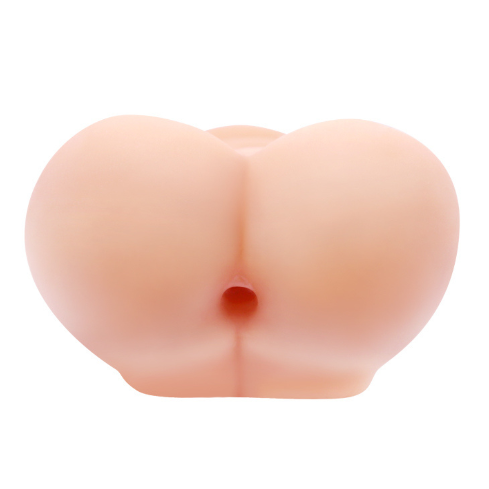 Luvland Bigger Man Plus Share male masturbator, 9.5-inch flesh-colored silicone, realistic texture for intimate pleasure.