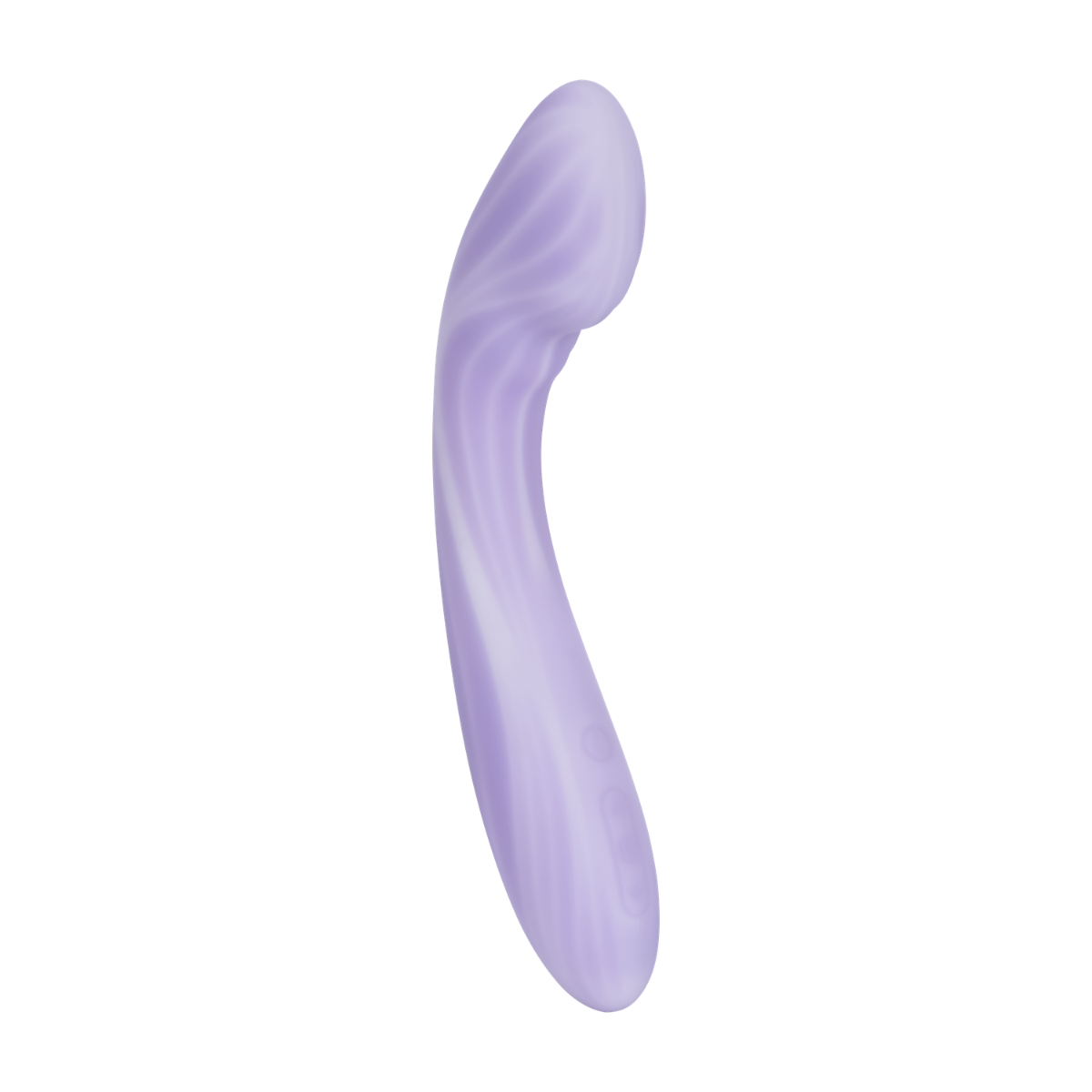 Svakom Margot Lilac Swirl personal massager with curved design and textured purple swirl surface for targeted stimulation.
