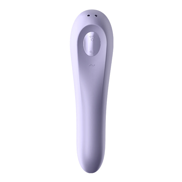 Satisfyer Dual Pleasure sexual wellness device with dual stimulation design, ergonomic shape, and smooth silicone surface.