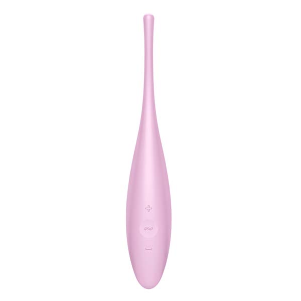 Satisfyer Twirling Joy personal massager with colorful, twisting design and smooth silicone surface for intimate pleasure.