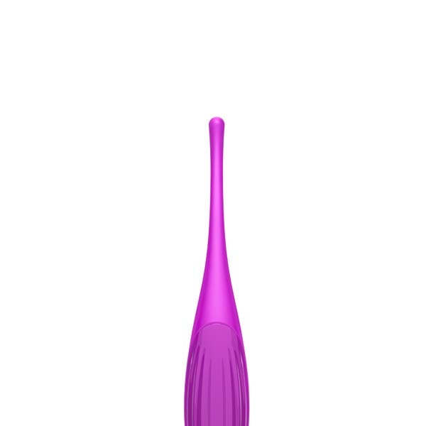 Satisfyer Twirling Joy personal massager with twist design and soft silicone tip for pleasurable stimulation.