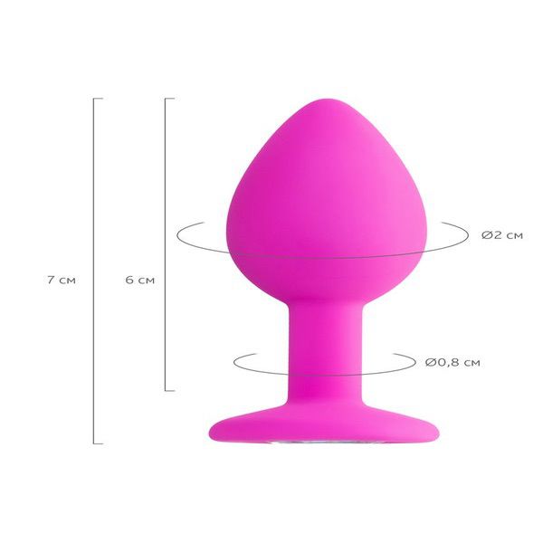 Pink Luvland To Do Brilliant Anal Plug, 6cm, with smooth silicone surface and ergonomic design for comfortable use.