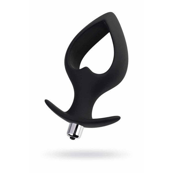 Toyfa Popo Pleasure Cordis Large Black, silicone adult toy with textured surface and ergonomic design for pleasure.