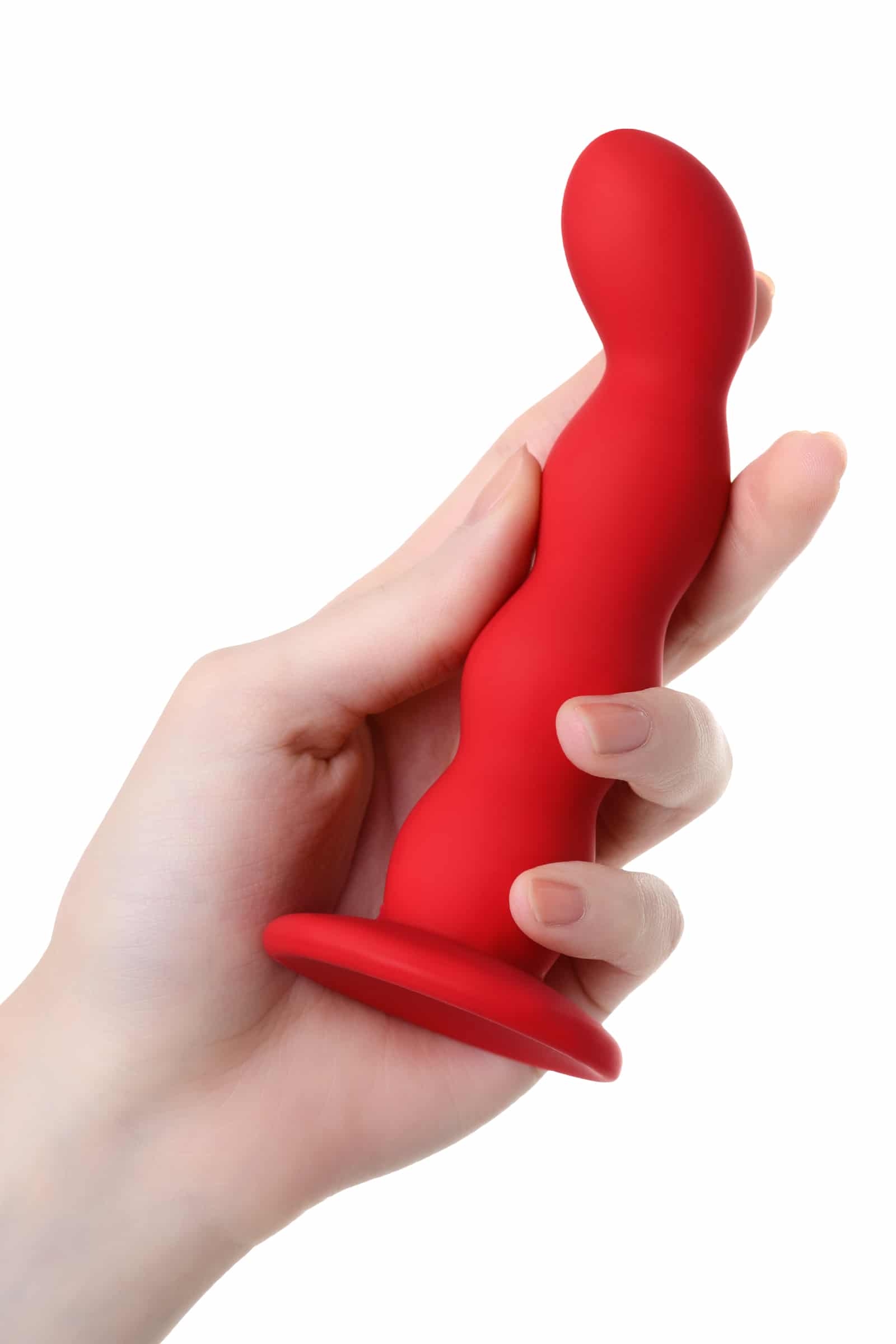 Luvland To Do Favorite Anal Wand in red with smooth silicone surface, flexible design for comfortable anal stimulation.