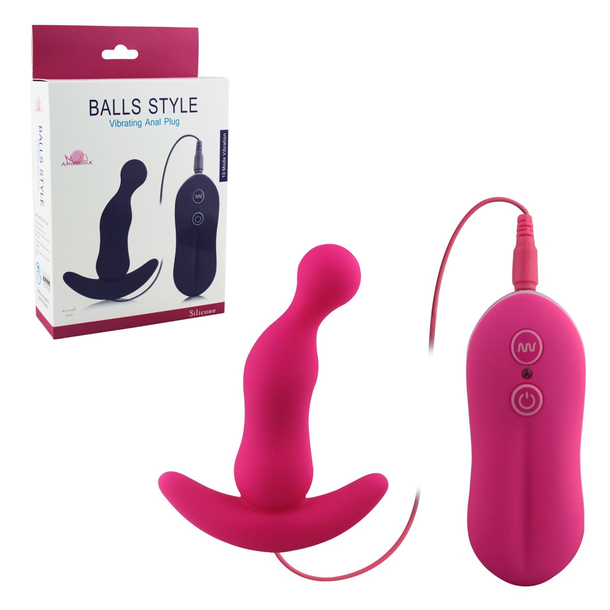 Howells Balls Style Vibrating Anal Plug featuring smooth design and vibrating feature for pleasurable anal stimulation