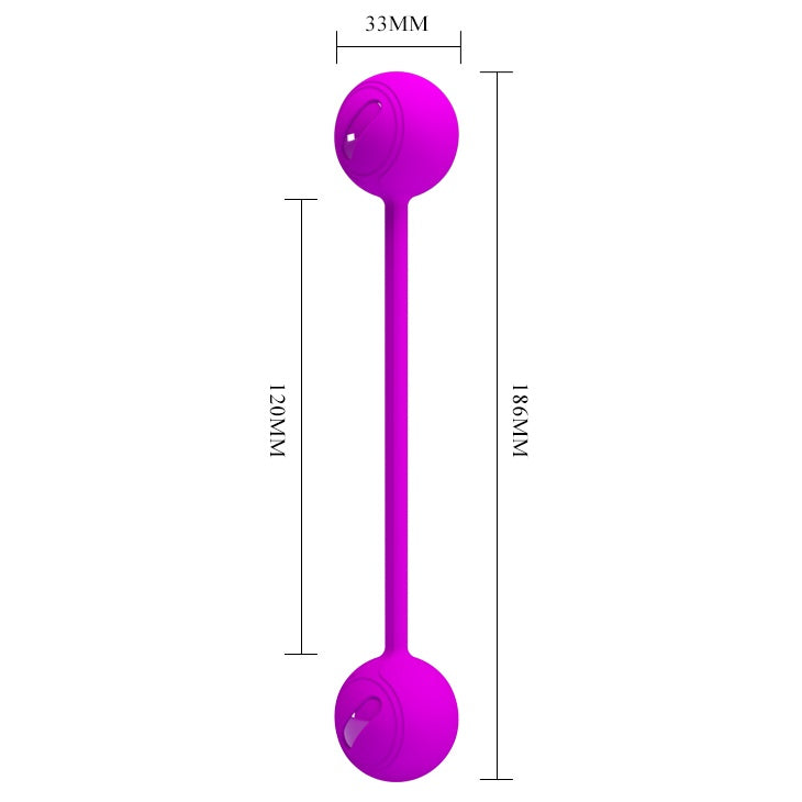 Pretty Love Kegel Ball III in soft pink, showing smooth silicone surface and discreet design for pelvic floor exercises.