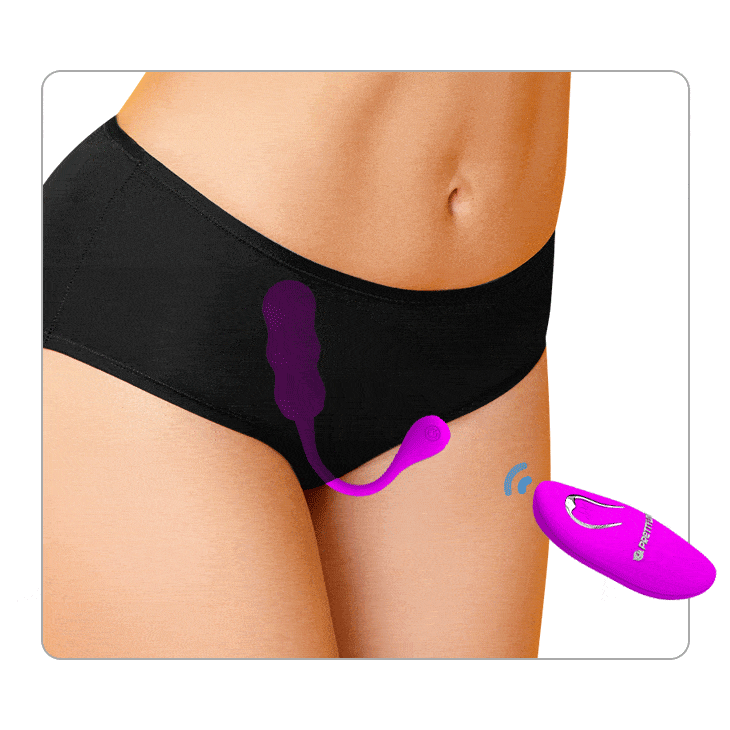 Pretty Love Leshy wireless egg vibrator, rechargeable sex toy with discreet design and smooth surface, shown in use.