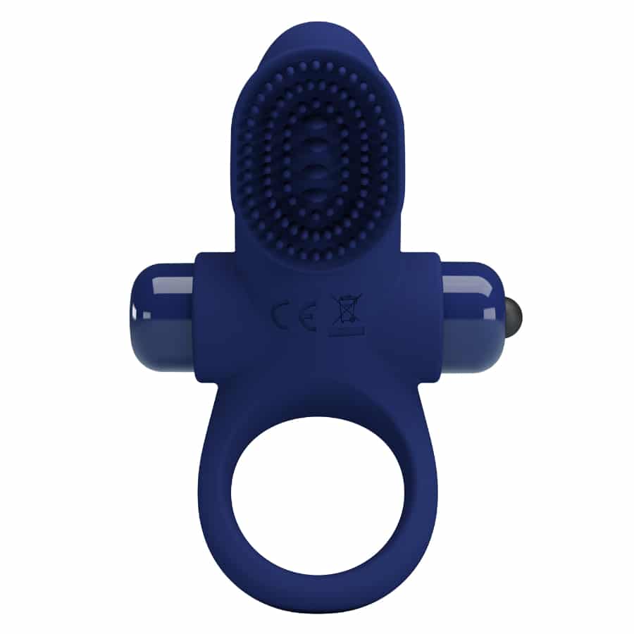 Pretty Love Palle Powerful Ring in blue, a sleek and stylish adult toy with textured design for enhanced pleasure.
