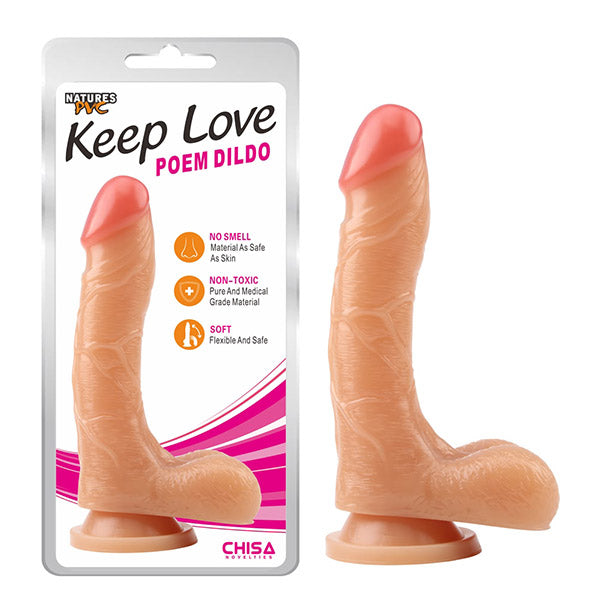 Chisa Keep Love Poem dildo with smooth, realistic design and detailed textured surface for intimate pleasure.
