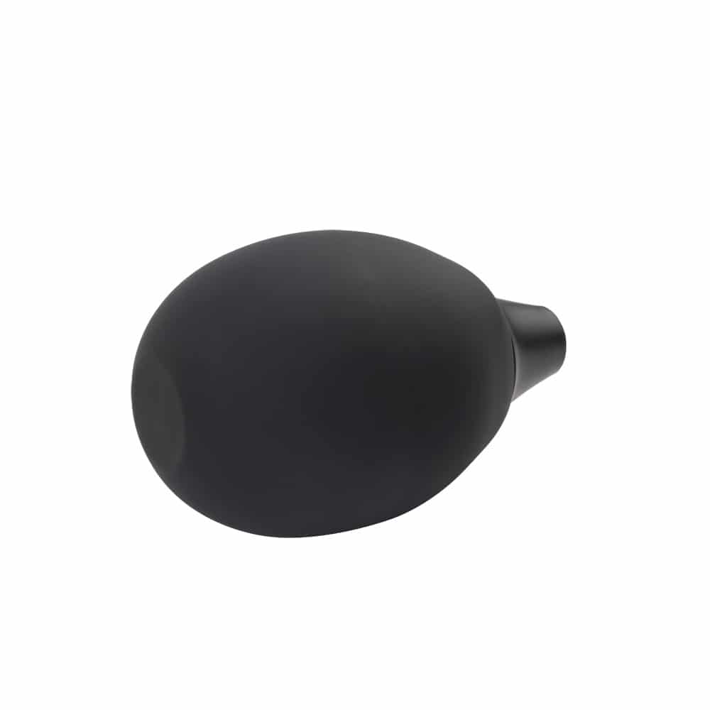Black Mont The Bulb by Chisa, stylish black lamp with a modern design, shown with the bulb installed on a sleek surface.
