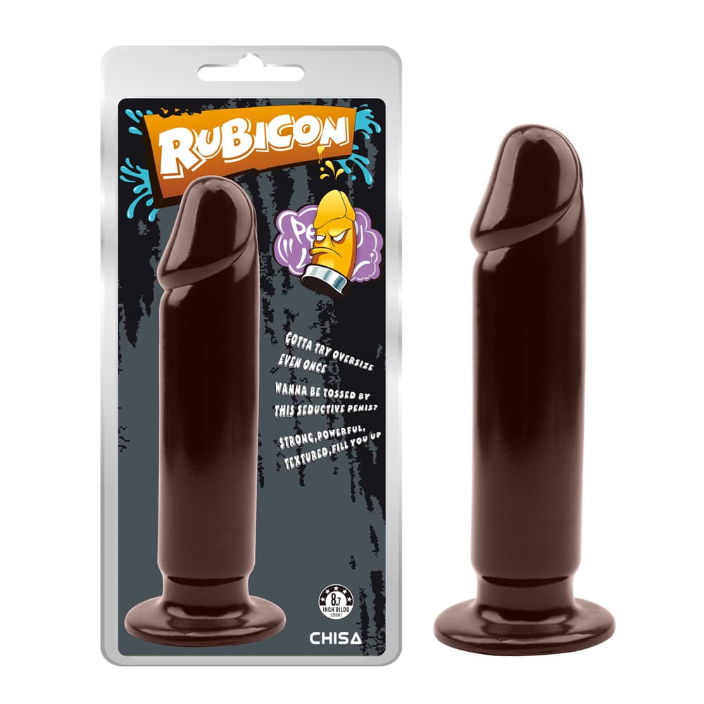 Chisa Rubicon 8.7 inch dildo with realistic design and textured surface on white background