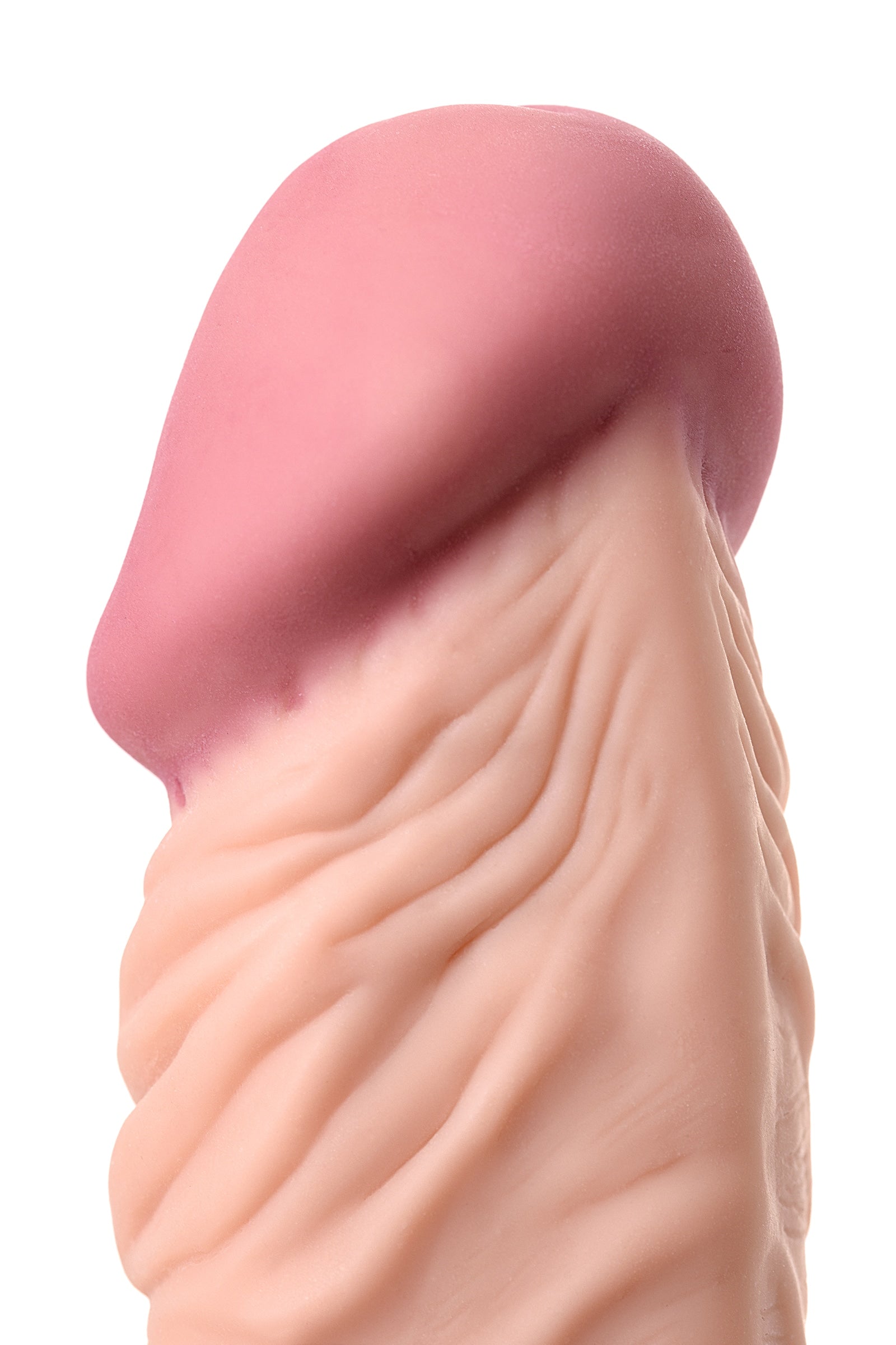 Toyfa Toys Rican 22.5cm multi-speed flesh vibrator with textured surface and ergonomic design, suitable for adult pleasure.