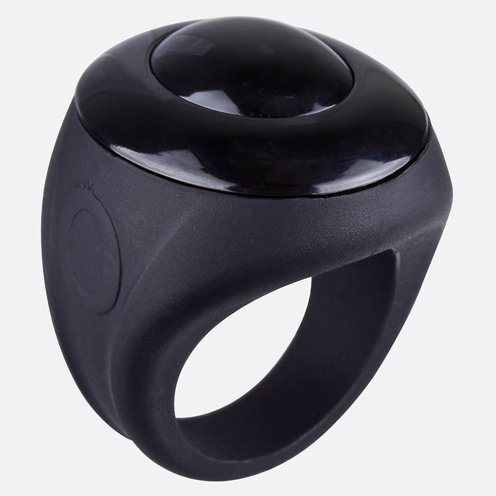 Black My Secret Screaming O Panty Vibe by Screaming O, discreet personal vibrating device shown on a black background.