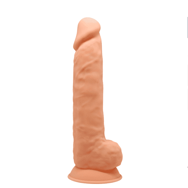 Silexd 10-inch flesh-colored silicone dildo from Cnex, showing smooth, realistic design and flexible body for intimate use.