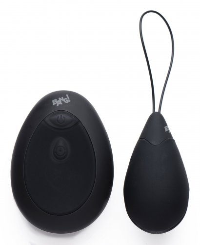 Luvland Bang Ultra Powerful Rechargeable Egg vibrator in black with smooth, compact design for intimate pleasure.