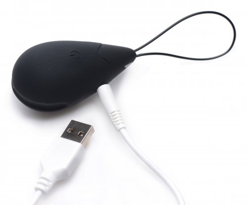 Luvland Bang Ultra Powerful Rechargeable Egg vibrator in black, compact and sleek design, suitable for intimate pleasure.