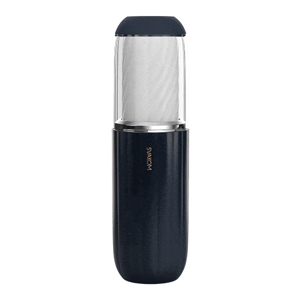 Dark blue Svakom Alex Neo 2 vibrator with ergonomic design and control buttons, displayed on a white background.