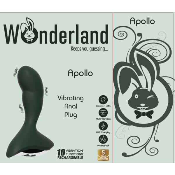 Wonderland Apollo Rechargeable Green flashlight with LED light, compact design, and ergonomic grip for outdoor use.
