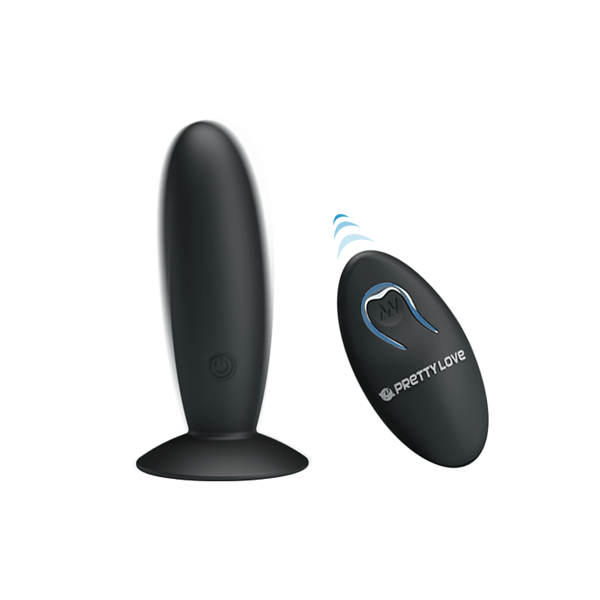 Wireless Pretty Love Rechargeable Butt Plug in sleek design, showcasing smooth silicone surface and compact size.