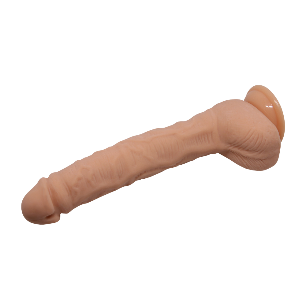 Luvland Baile Beautiful Encounter 11-inch realistic dildo with detailed texture and lifelike design for adult pleasure.