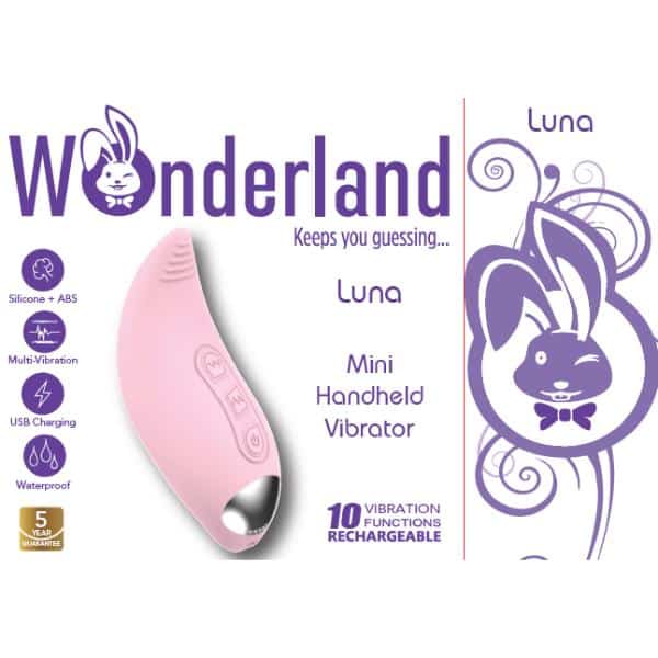 Wonderland Luna rechargeable light pink lamp with a sleek design, perfect for ambient lighting in modern home decor.