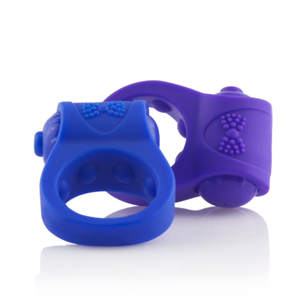 Close-up of Screaming O Primo Tux rings showing smooth silicone material and sleek black design for enhanced comfort and style.