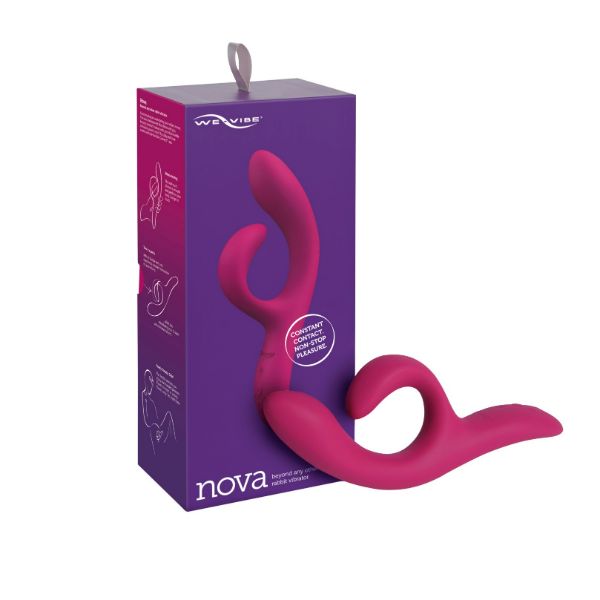 We Vibe Nova vibrator with curved design and smooth surface, designed for internal and external pleasure.