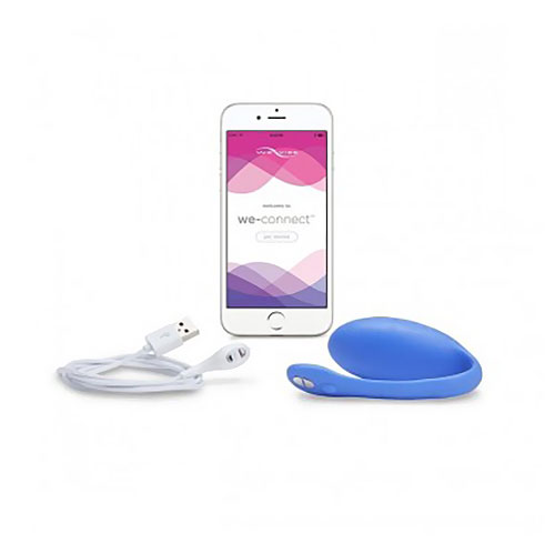 Luvland We Vibe Jive wearable vibrator showing its compact, ergonomic design with soft silicone surface and adjustable strap.