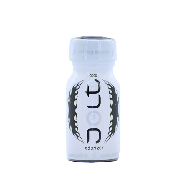 Luvland JOLT White coconut-flavored snack with a smooth white coating, displayed in a close-up image.