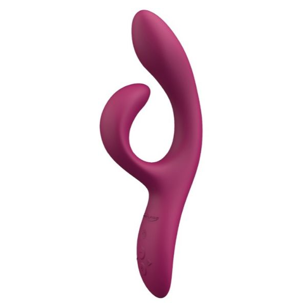 We Vibe Nova dual vibrator showing its sleek design and dual stimulation features for enhanced pleasure.