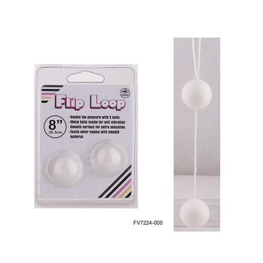 Luvland Flip Loop Oriental Duo-tone Balls set featuring white and colorful balls with intricate Asian-inspired patterns.