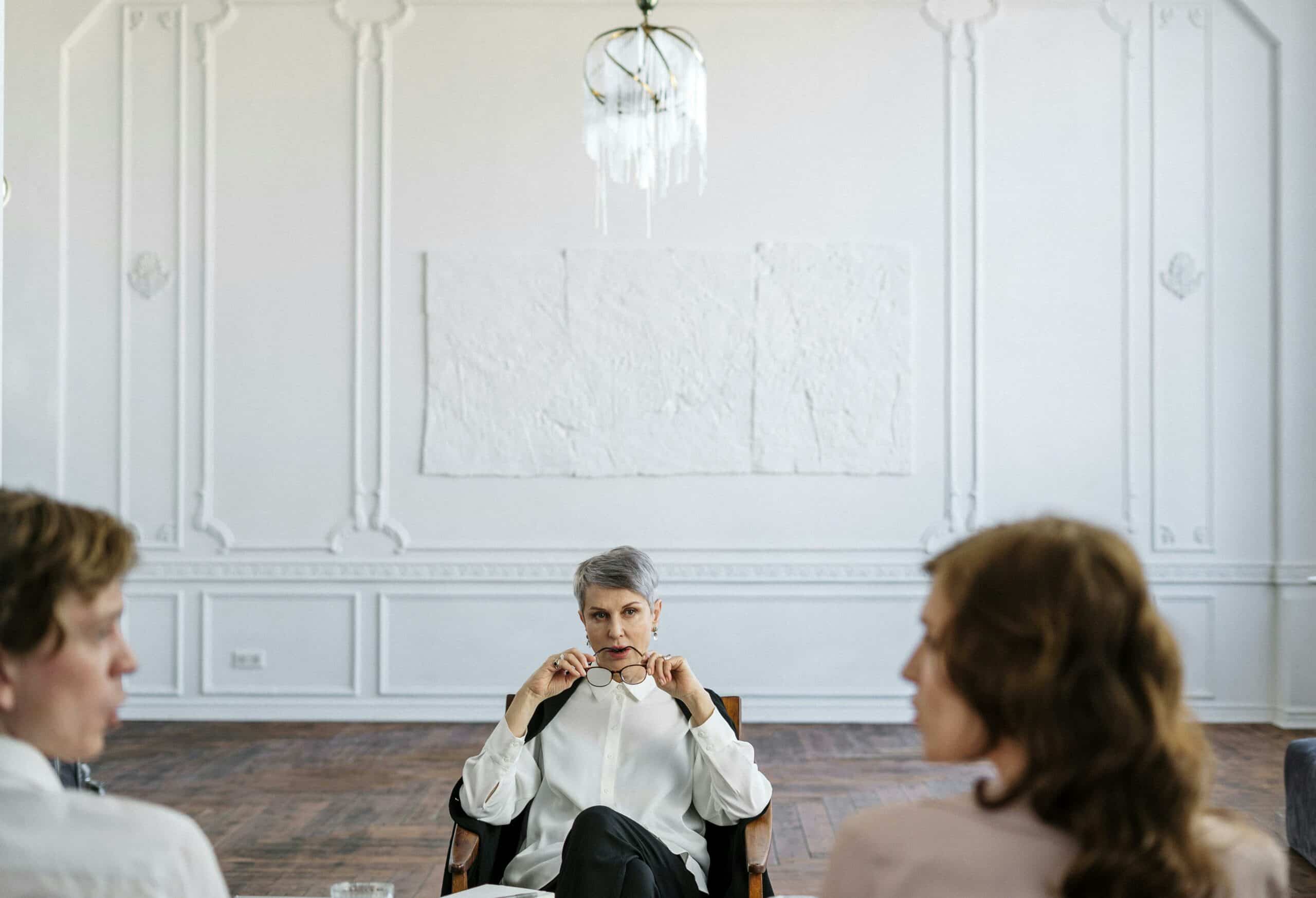 Couple visiting a sex therapist or couples therapist