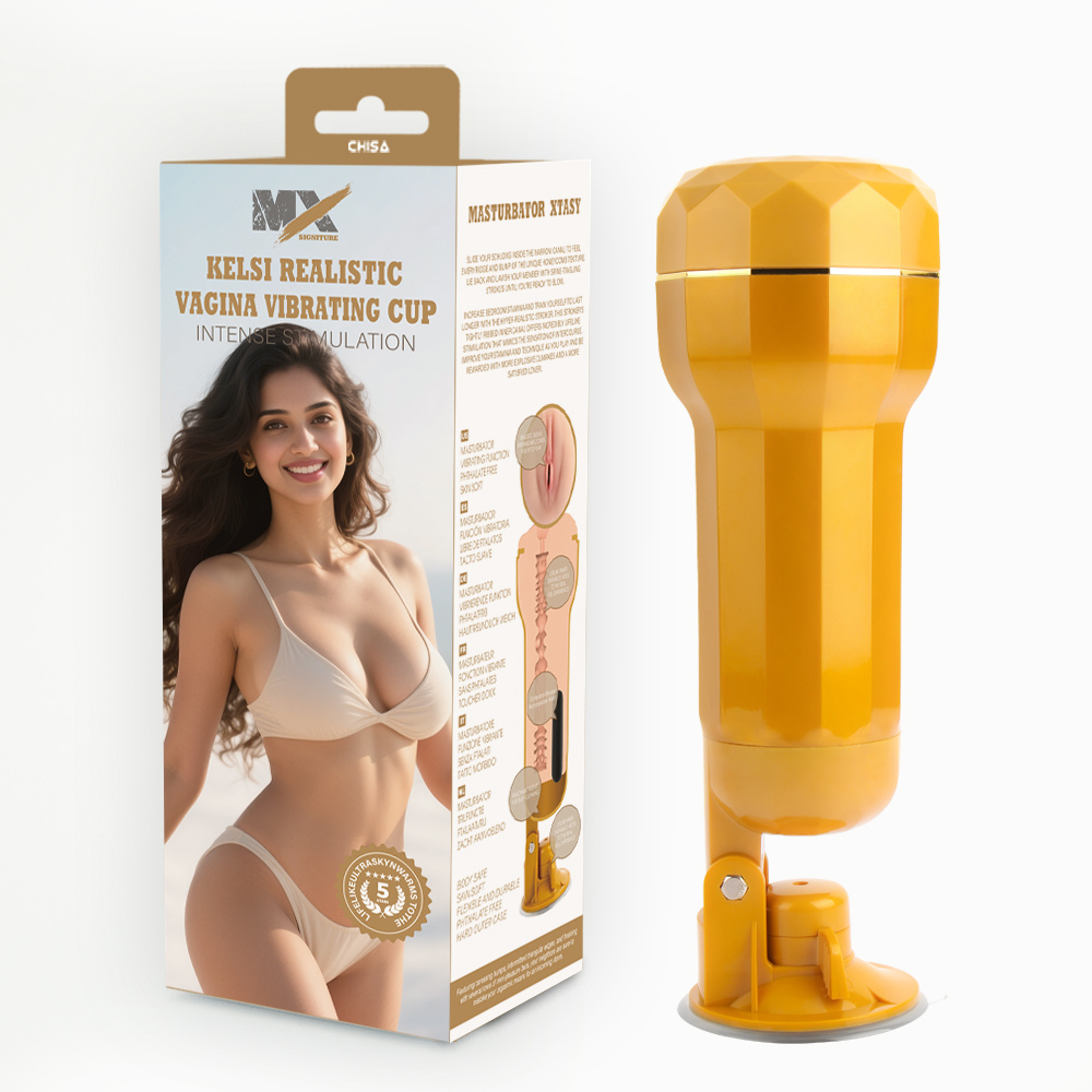Chisa Mx Signature Kelsi realistic vagina cup with rechargeable feature, showing the lifelike design and smooth surface.