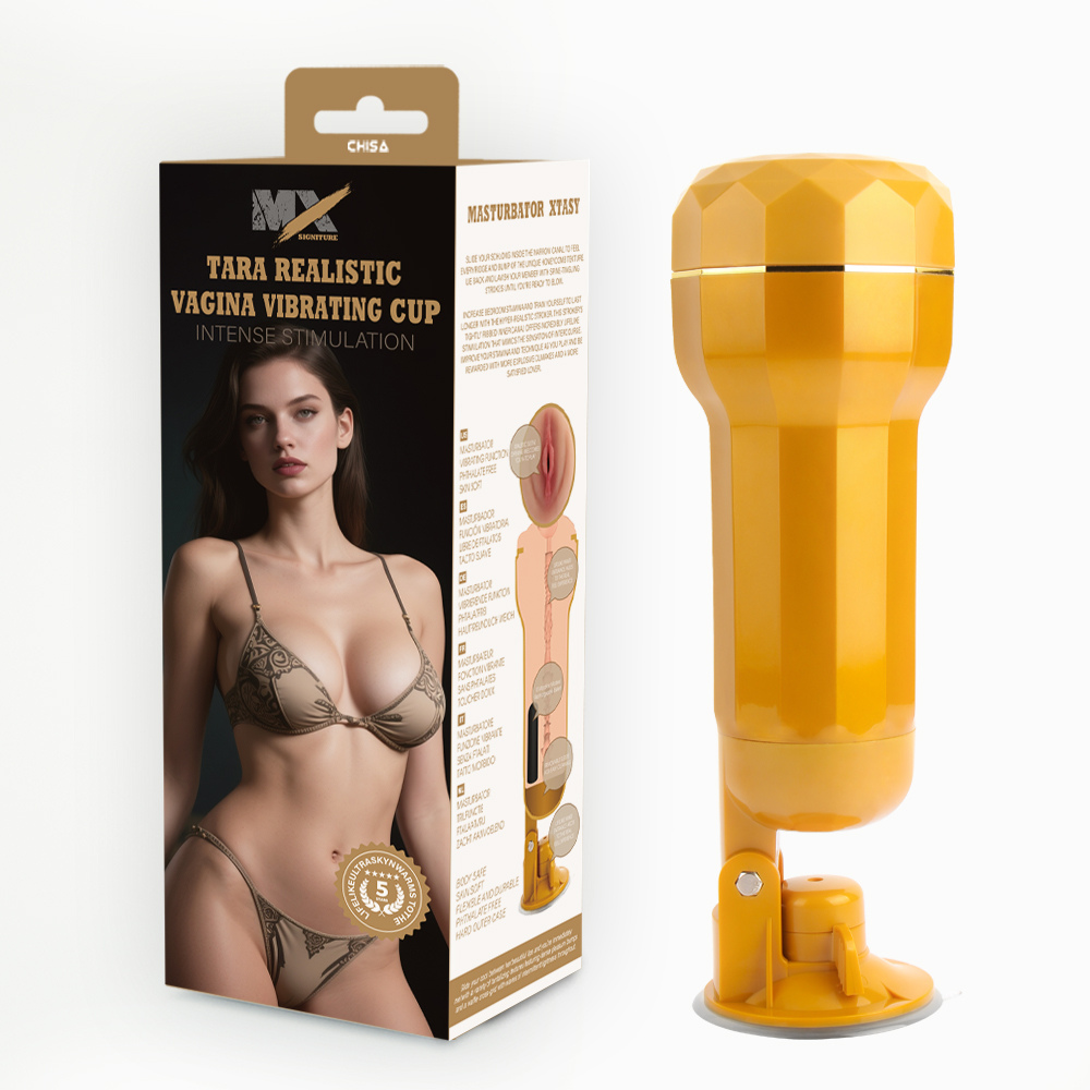 Chisa Mx Signature Tara realistic vagina cup, rechargeable sex toy with detailed design and smooth surface for enhanced comfort.