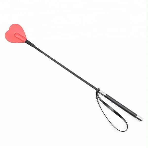 Heart Riding Crop Silver And Black Handle – Luvland