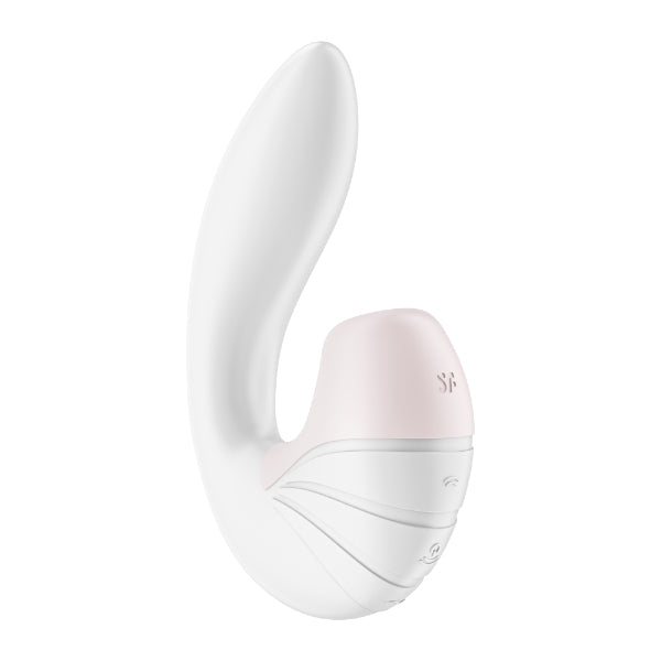 Satisfyer Supernova sexual wellness device with ergonomic design and silicone surface for pleasure and comfort.