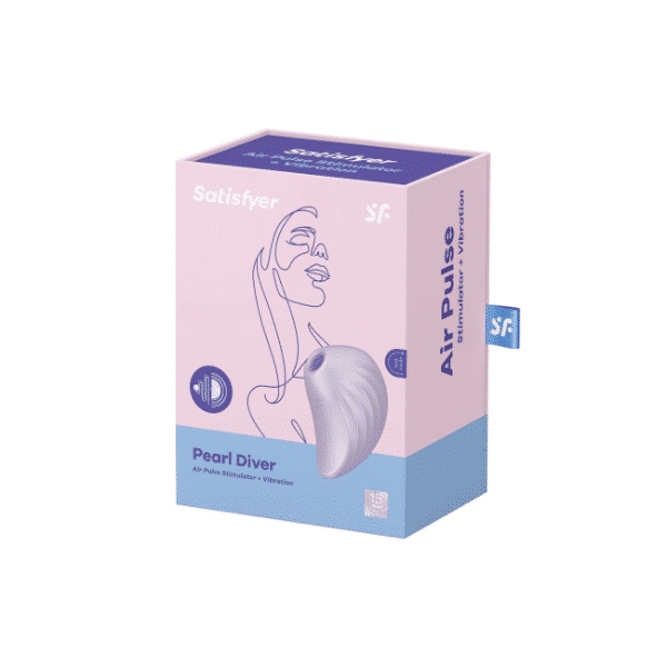 Satisfyer Pearl Diver personal massager with sleek design and colorful accents, designed for intimate pleasure.
