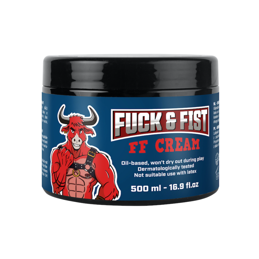 Luvland Fuck & Fist Ff Cream Oil-Based lubricant in 500ml bottle, smooth and creamy personal massage and intimacy product.