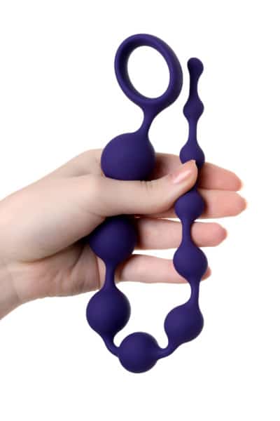 Luvland To Do Anal Beads Grape in purple silicone with multiple beads for adult intimate pleasure.