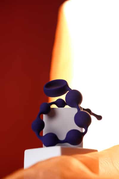 Luvland To Do Anal Beads Grape in purple with textured silicone design for intimate stimulation.